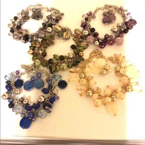 NEW. Firstmeet. Cream Gold Jewelry Set. - Picture 6 of 8